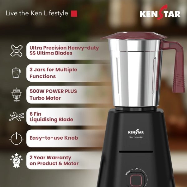 Kenstar 500W Mixer Grinder